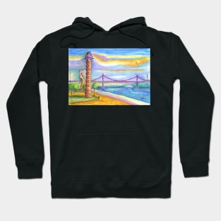 tejo old lighthouse . lisbon Hoodie